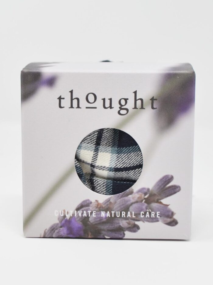 Thought wwg teal blue ellis organic cotton lavender bag pack in a gift box 1 3