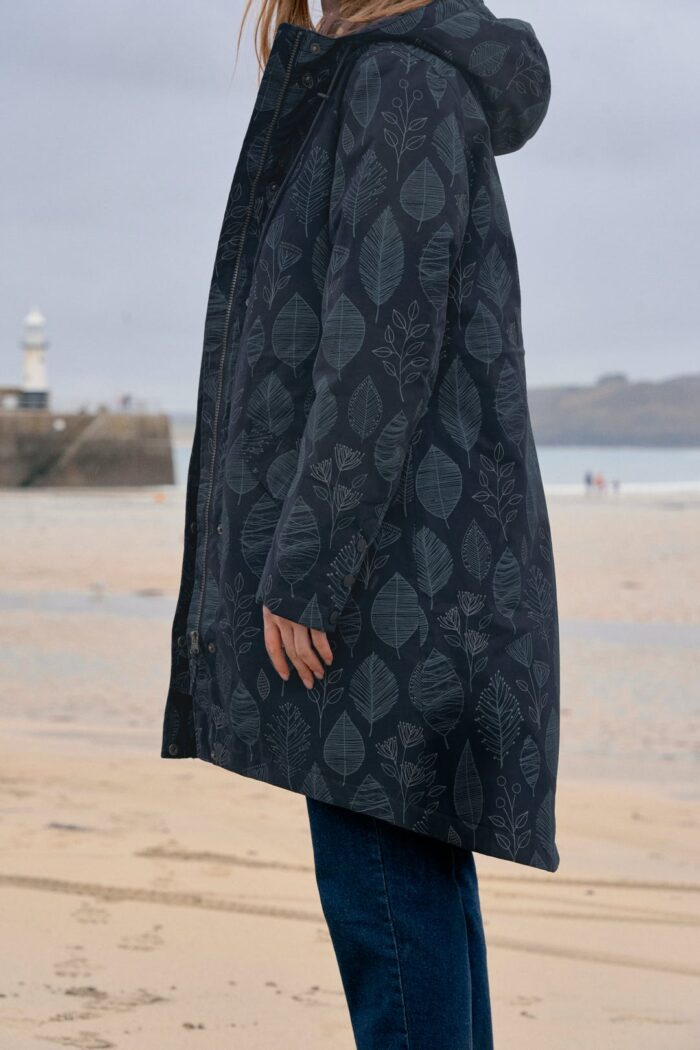Seasalt Cornwall Vlněný kabát Trenwheal zelený