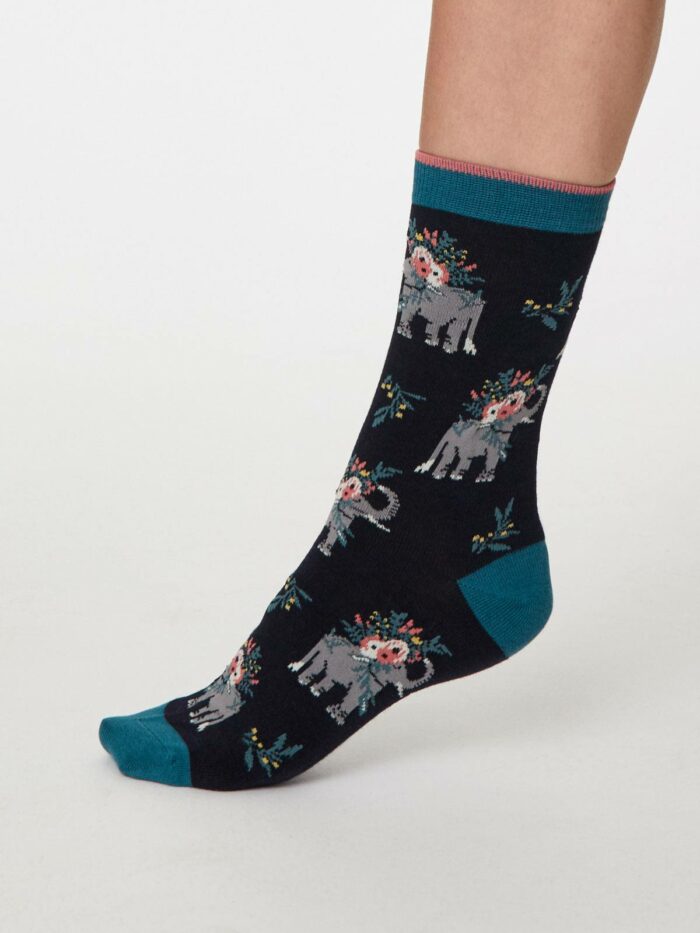 Thought Dvojbalení bambusových ponožiek Pretty Elephant