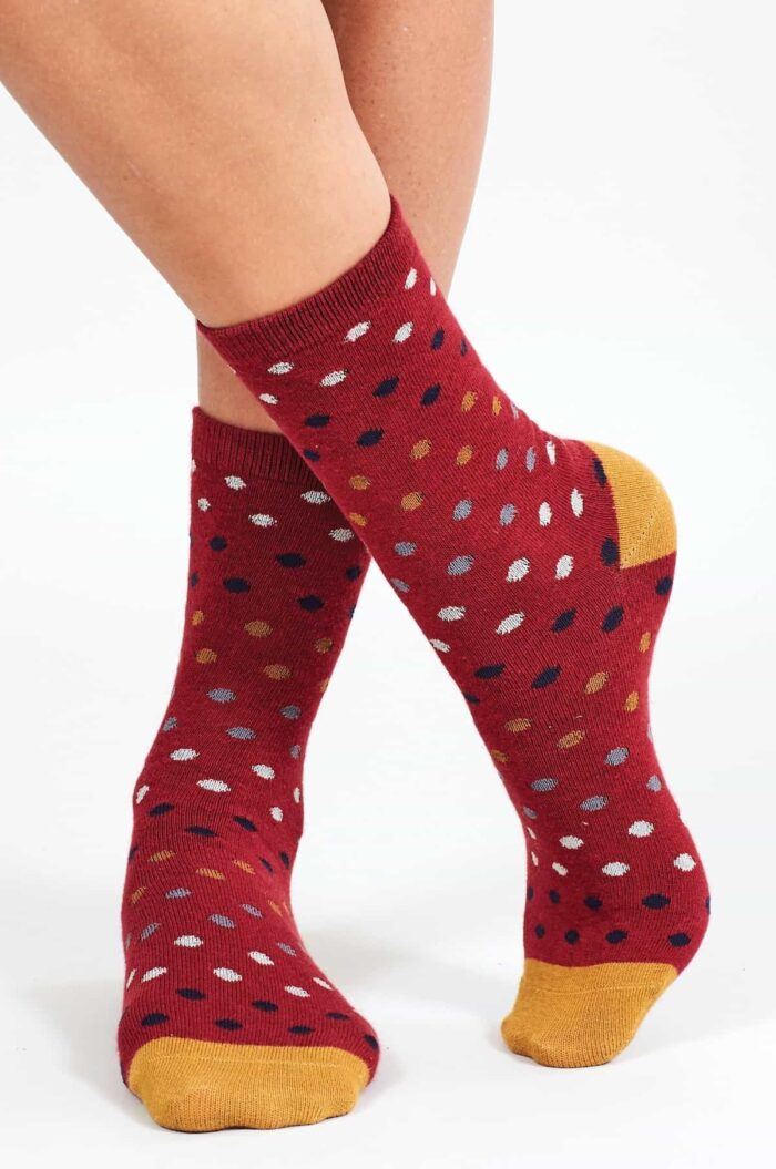 Nomads Dámske ponožky z bio bavlny Spotty červené
