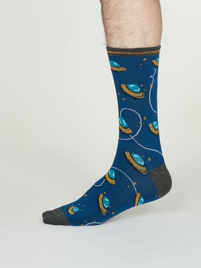 Thought Pánske bambusové ponožky Cosmos modré