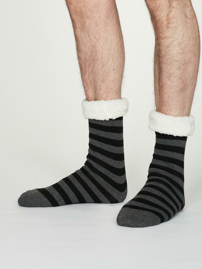 Thought Pánské huňaté ponožky Addison šedé