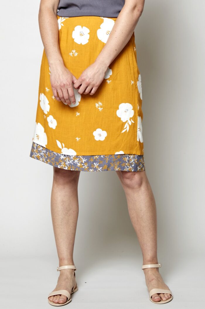 Nomads Obojstranná sukňa Hibiscus žltá