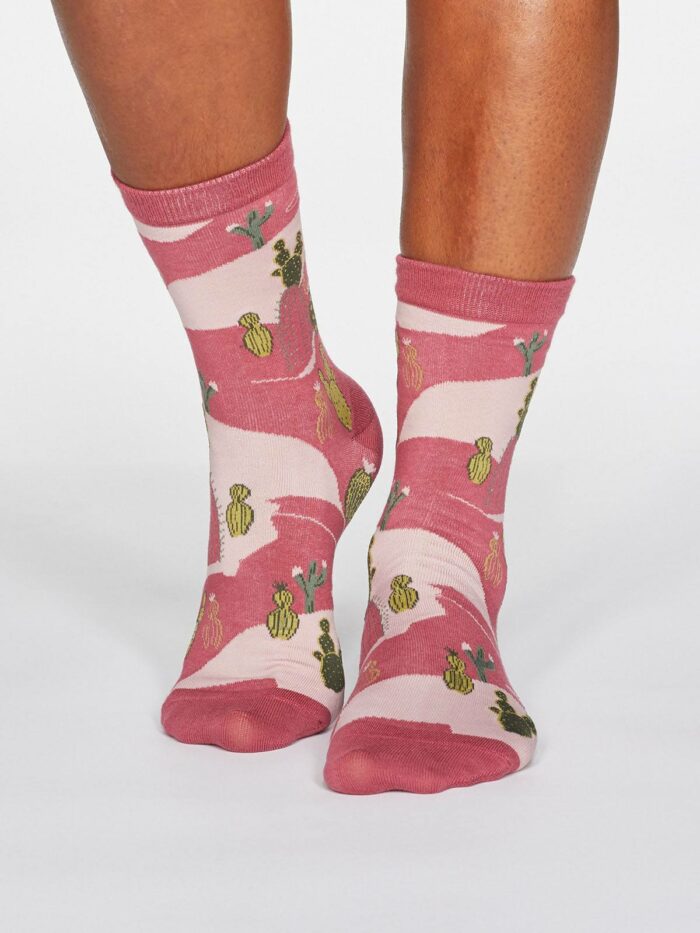 Thought Dámske ponožky Ettie Cactus ružové