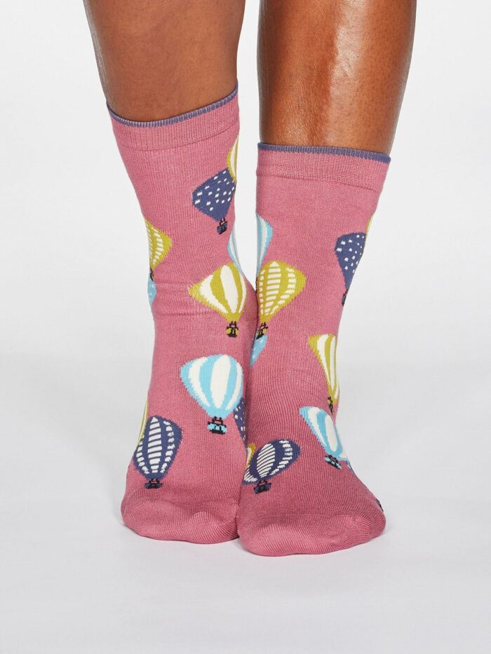 Thought Dámske bambusové ponožky Louise Air Ballon ružové