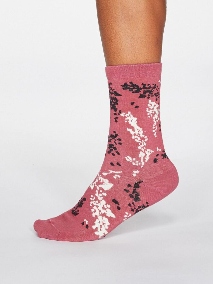 Thought Dámske ponožky Orpha Floral ružové