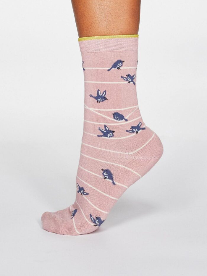 Thought Dámske bambusové ponožky Vivian Bird ružové