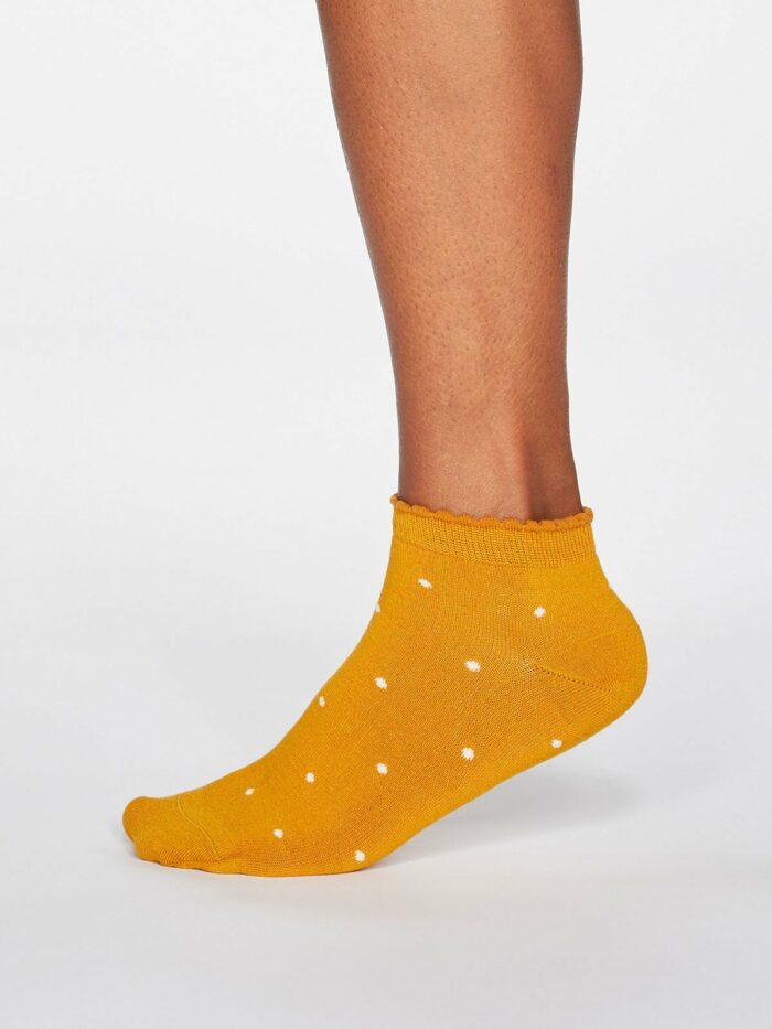 Thought Dámske členkové ponožky Eudora Spot žlté
