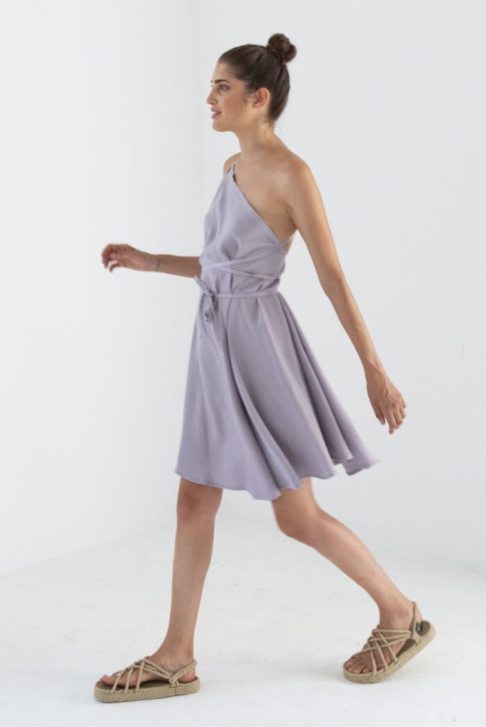 Suite13 Tencelové šaty Daphne Lavanda krátke