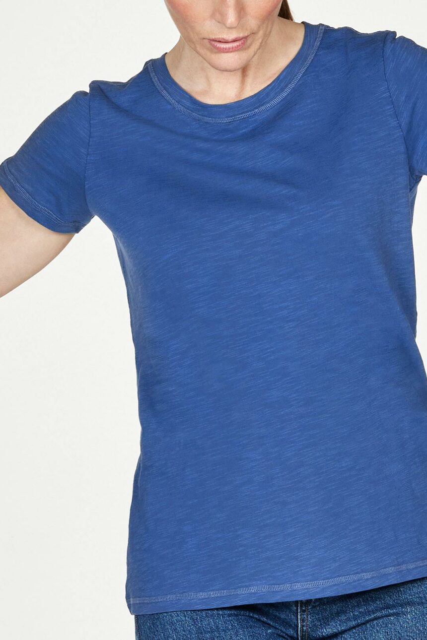 Thought Basic tričko z bio bavlny Azure Blue