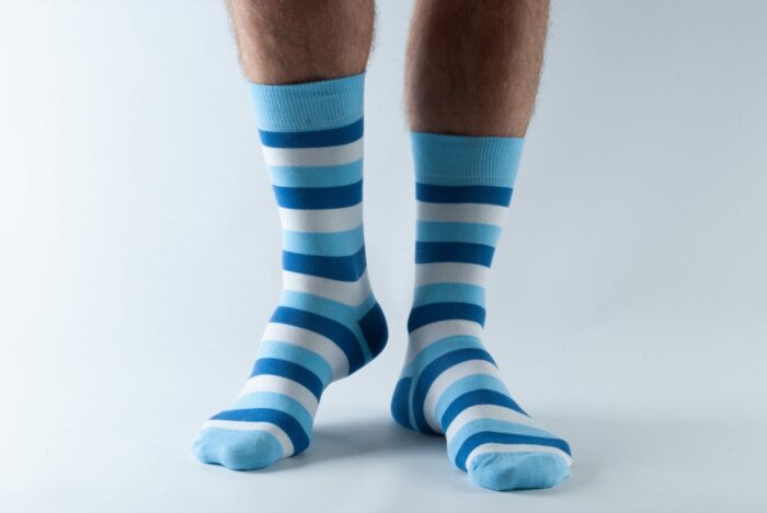 Doris and Dude Pánske ponožky Blue Stripes