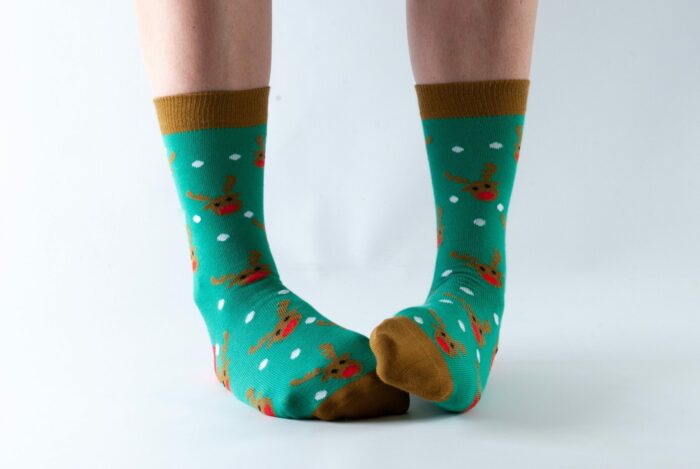 Doris and Dude Dámske ponožky Green Reindeer