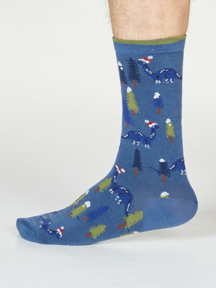 Thought Pánske ponožky Jimason Dinosaur sv. modré