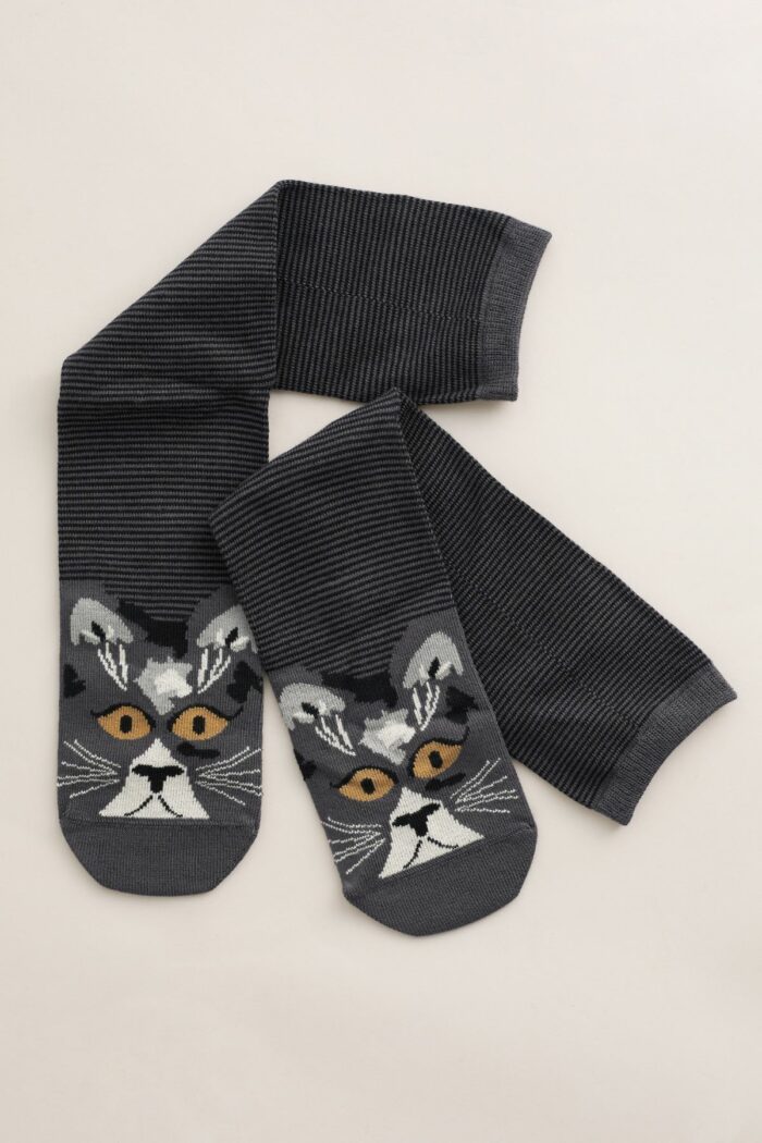 Seasalt Cornwall Dámske bambusové ponožky Sailor Cat Coal