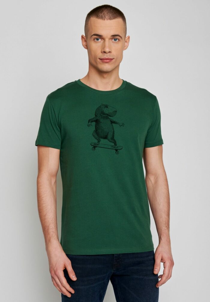 Greenbomb Tričko Animal Capu zelené