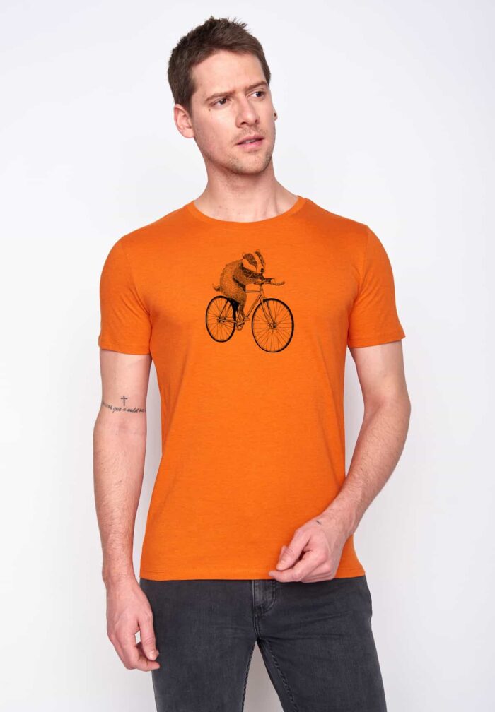 Greenbomb Tričko Bike Badger oranžové