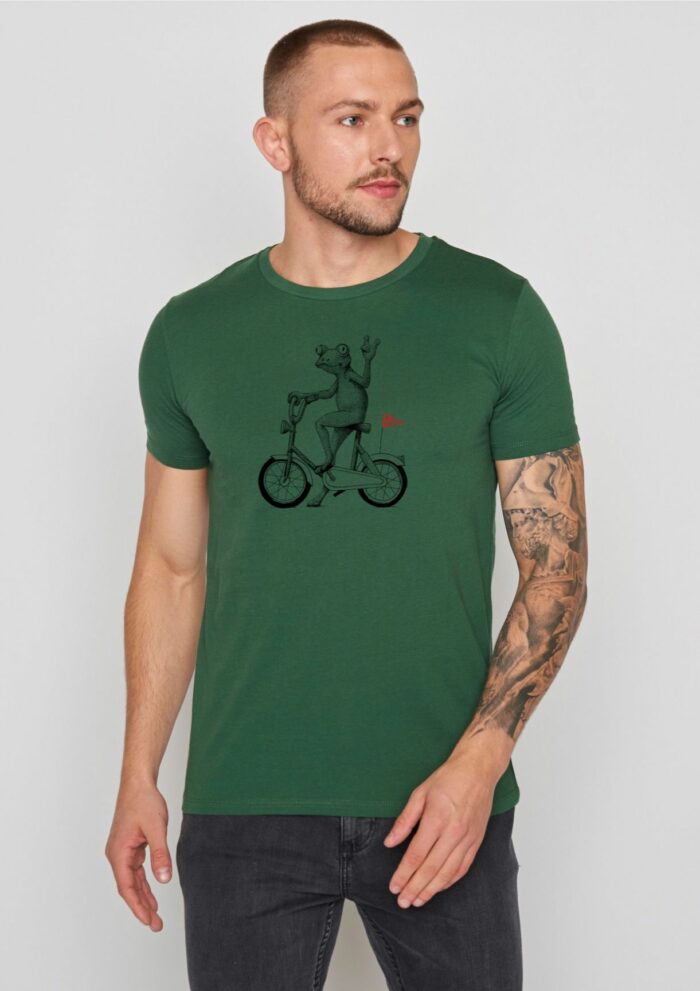 Greenbomb Tričko Bike Frog zelené
