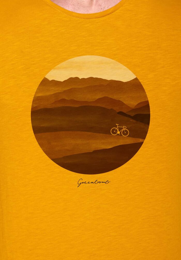 Greenbomb Tričko Bike Hills Spice žluté