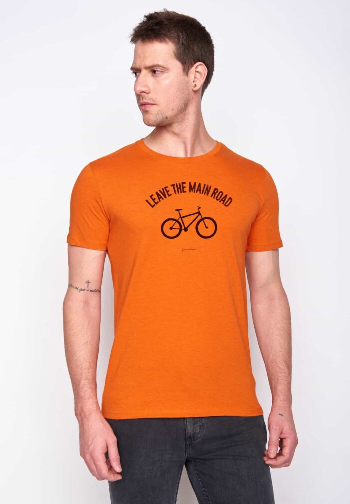 Greenbomb Tričko Bike Leave Road oranžové