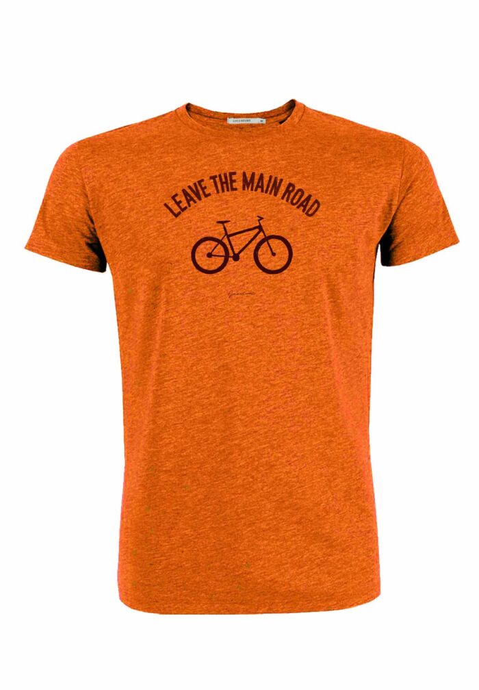 Greenbomb Tričko Bike Leave Road oranžové