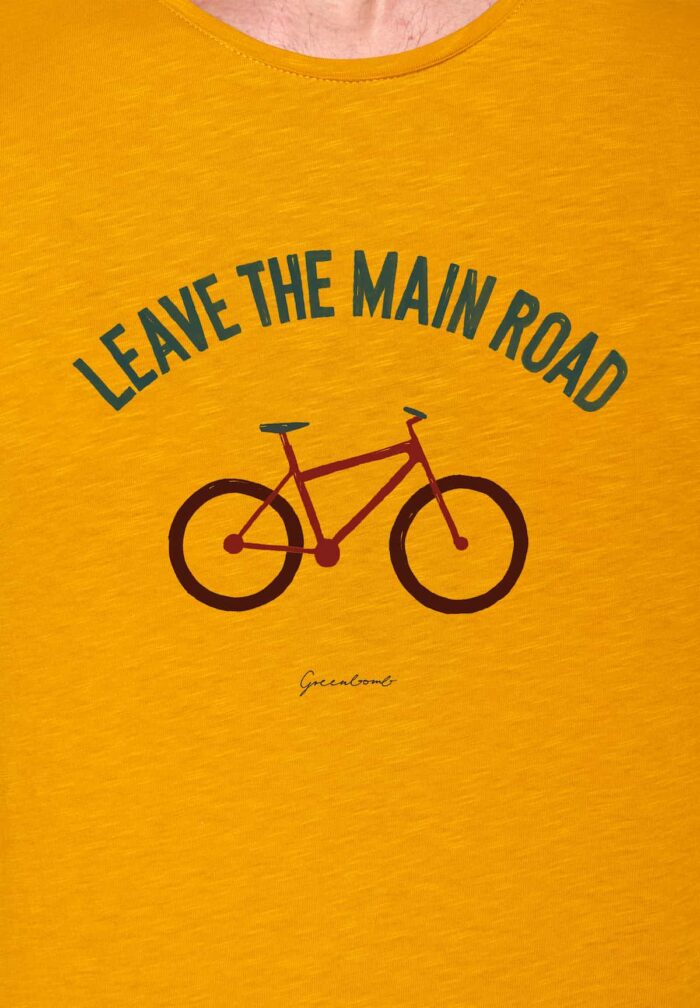 Greenbomb Tričko Bike Leave Road žluté