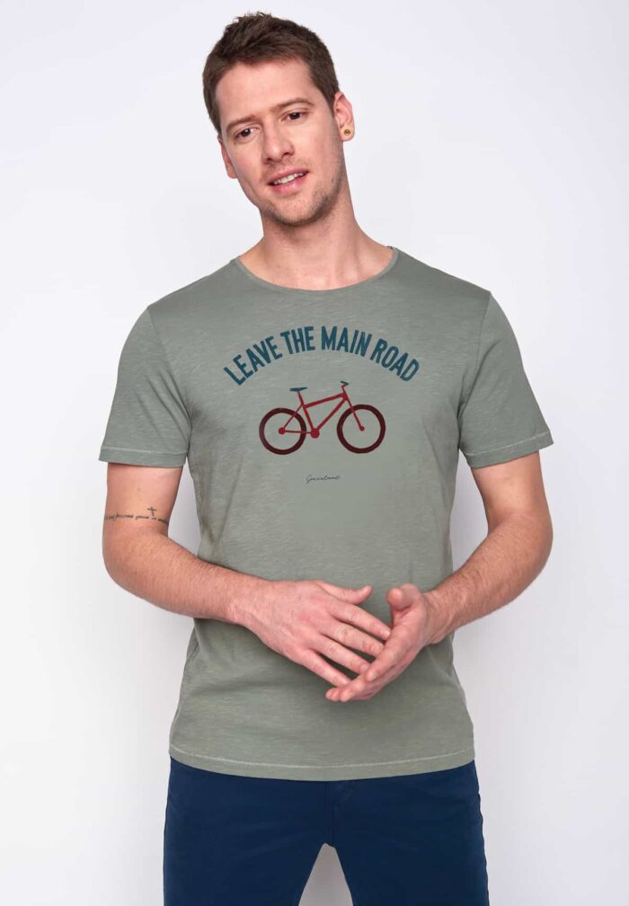 Greenbomb Tričko Bike Leave Road zelené