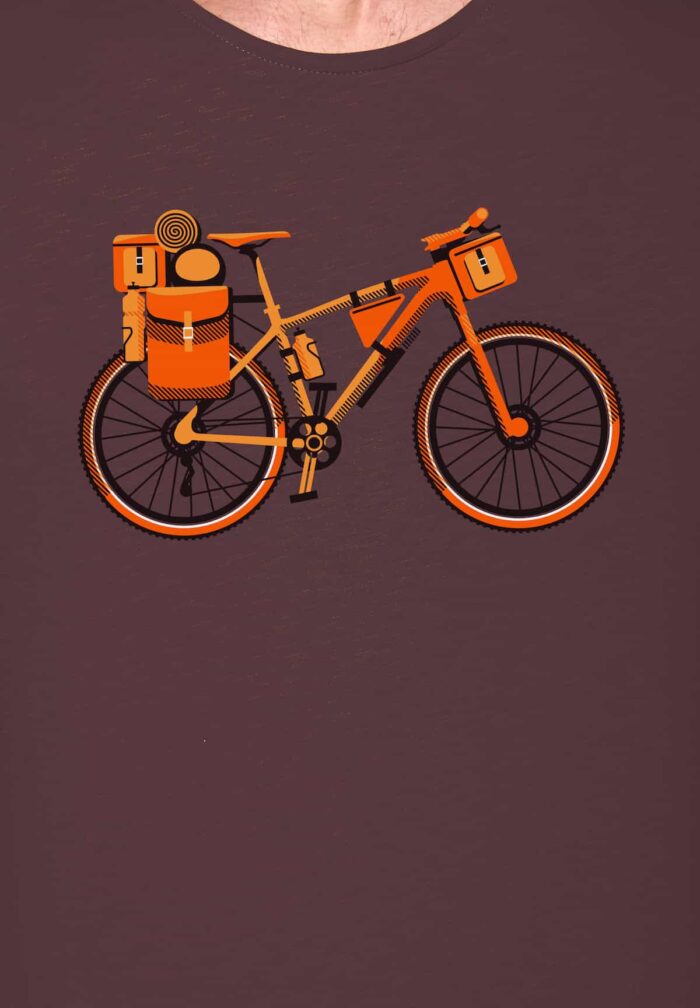 Greenbomb Tričko Bike Nomad hnědé