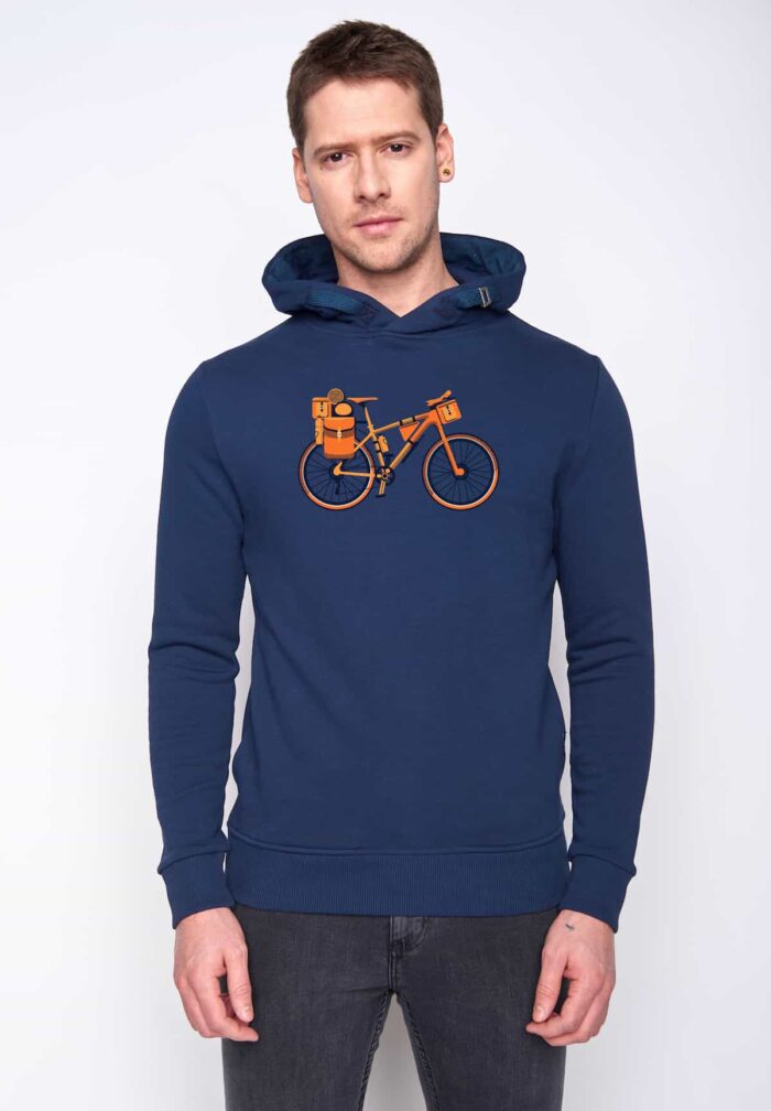 Greenbomb Mikina s kapucí Bike Nomad modrá