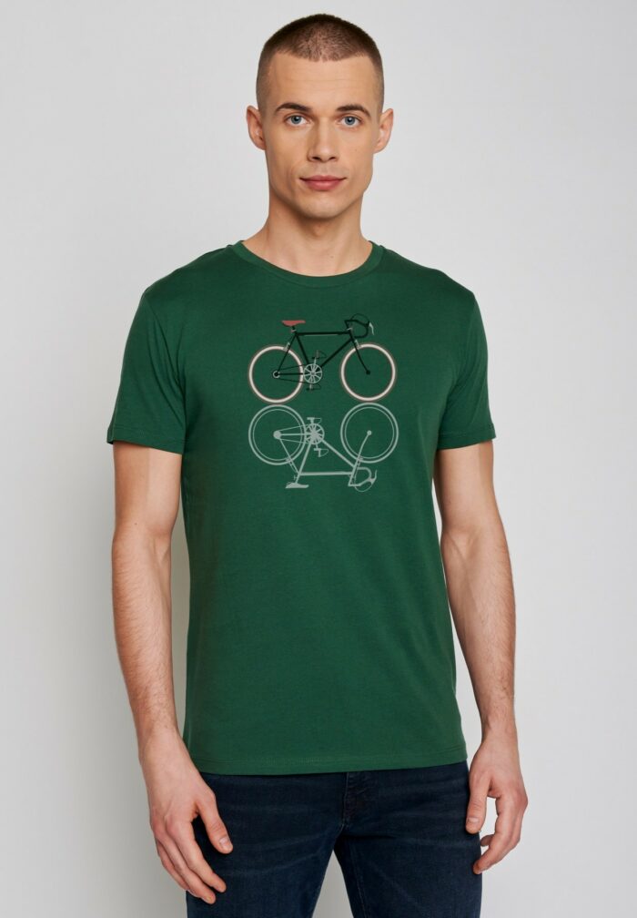 Greenbomb Tričko Bike Shape zelené