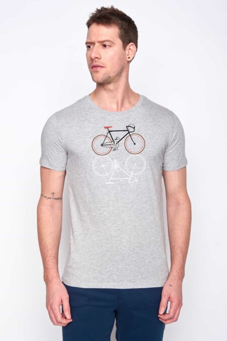 Greenbomb Tričko Bike Shape šedé