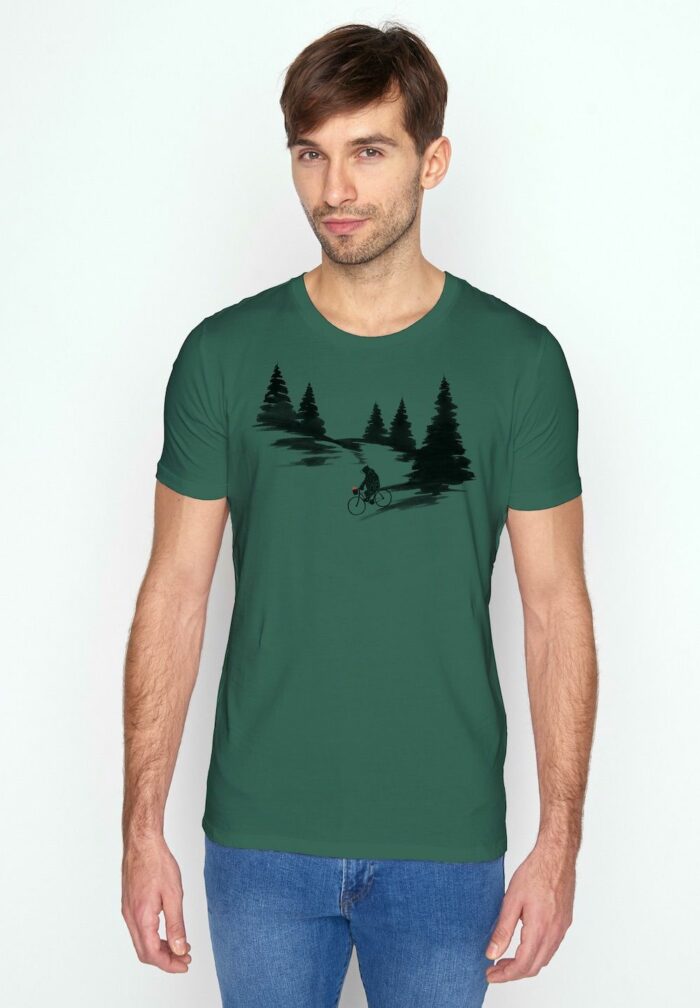 Greenbomb Tričko z bio bavlny Nature Bear Romantic zelené