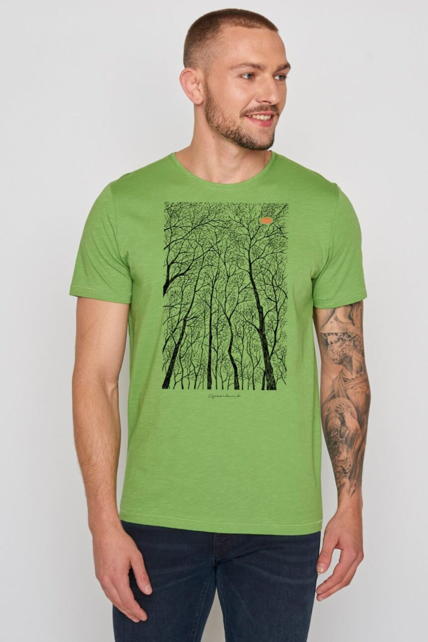 Greenbomb Tričko Forest Peep zelené