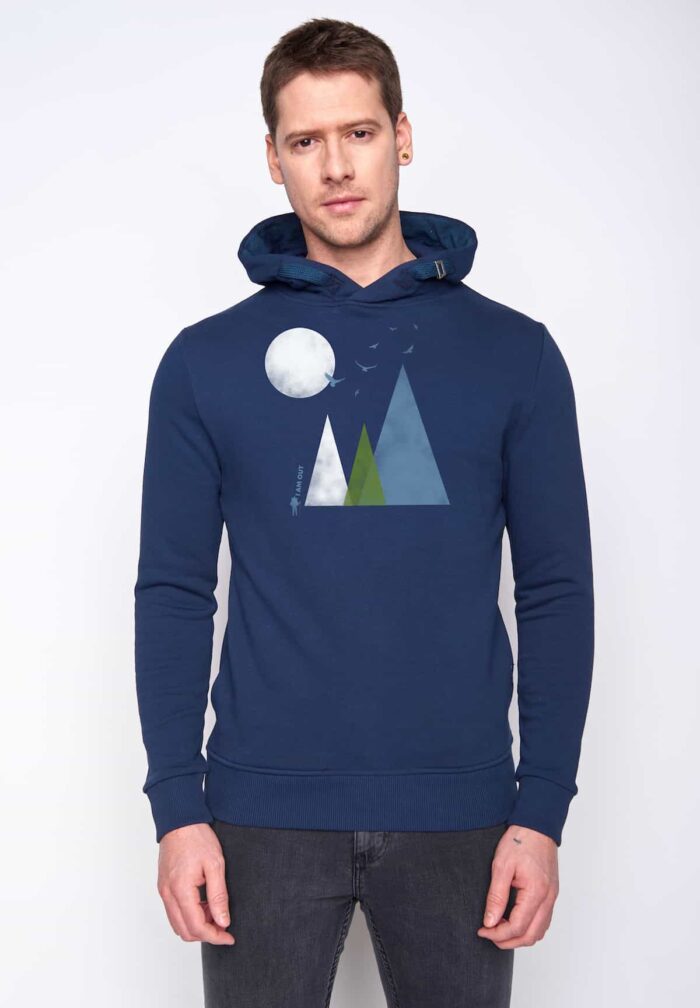 Greenbomb Mikina s kapucí Nature Hills modrá