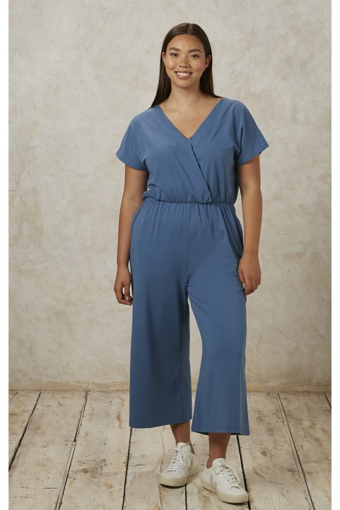 People Tree evelyn jumpsuit in blue f1f1ba80d84c