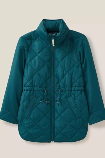 White Stuff kabát emila quilted teal