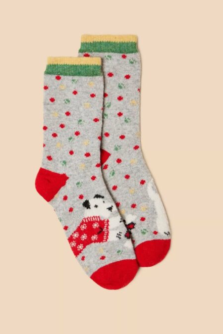 White Stuff ponožky christmas dog