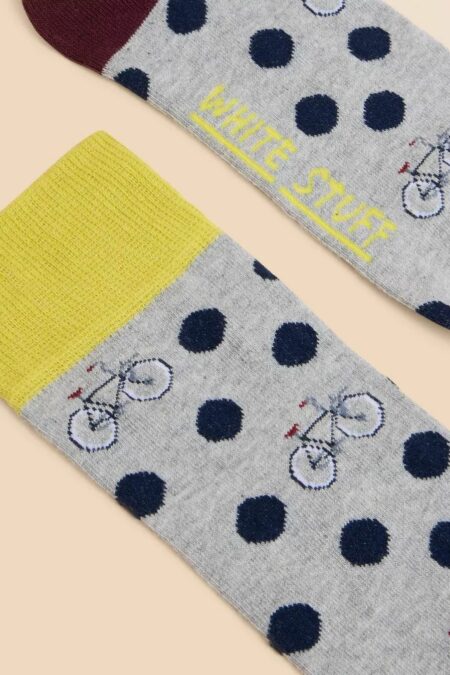 White Stuff ponožky spot bicycle