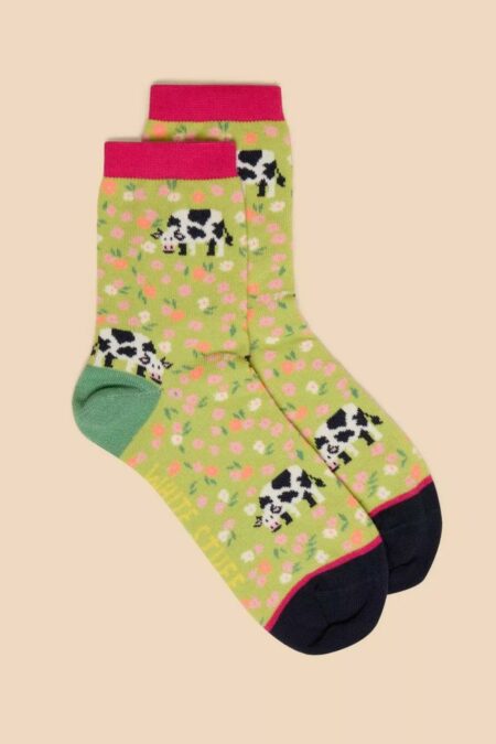 White Stuff ponožky cow floral
