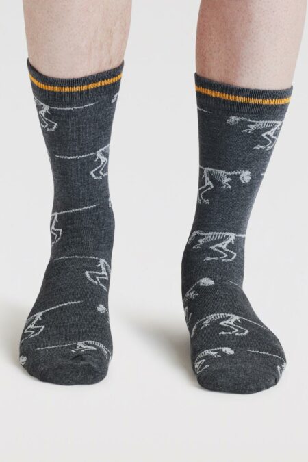 Thought ponožky dinosaur grey