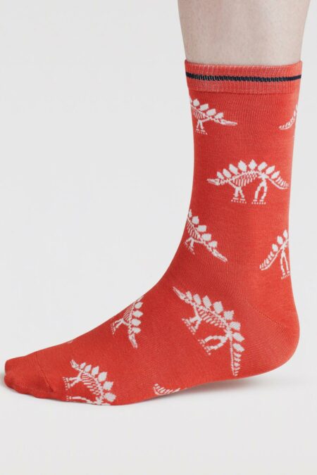 Thought ponožky dinosaur orange