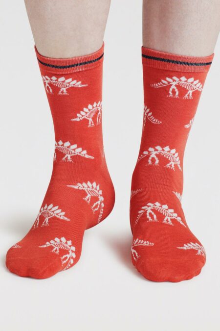 Thought ponožky dinosaur orange