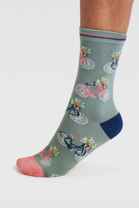 Thought ponožky bike green