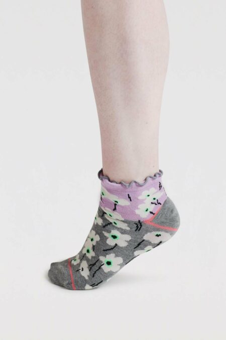 Thought kotníkové ponožky floral grey